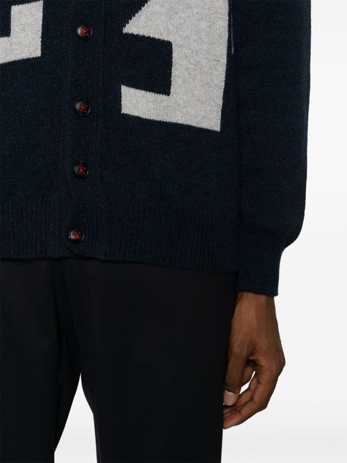 intarsia-knit cashmere cardigan